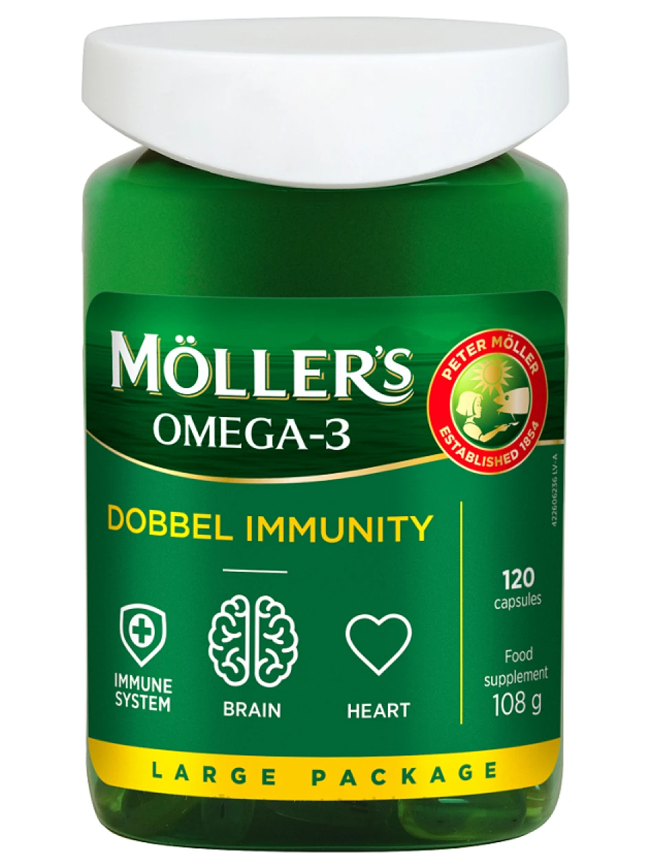 Möller’s Dobbel Immunity, 120 kapsulas | internetaptieka.lv