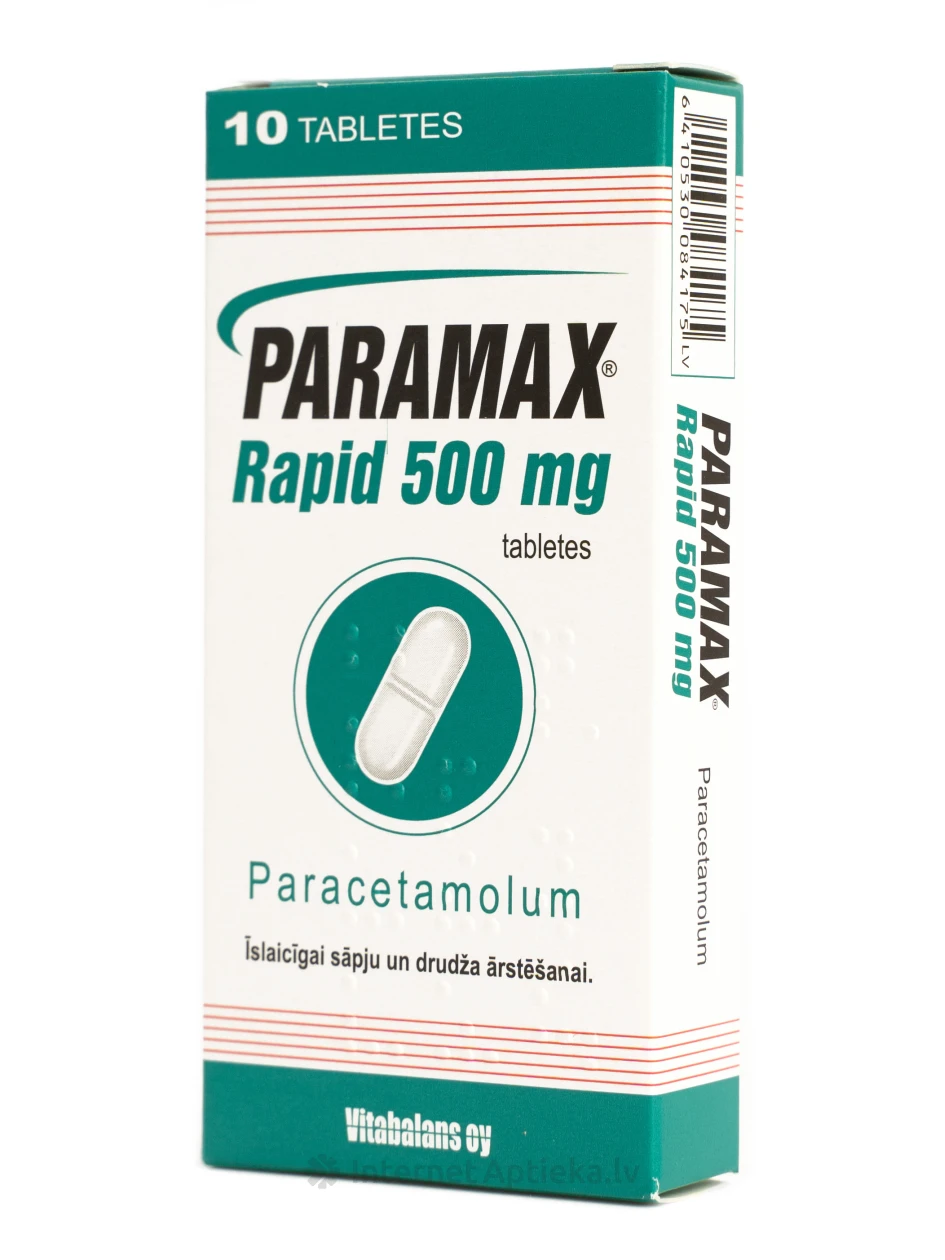 Paramax Rapid 500 мг, 10 таблеток | internetaptieka.lv
