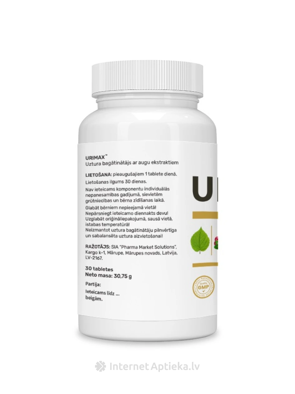 Urimax tabletes, 30 gb. | internetaptieka.lv