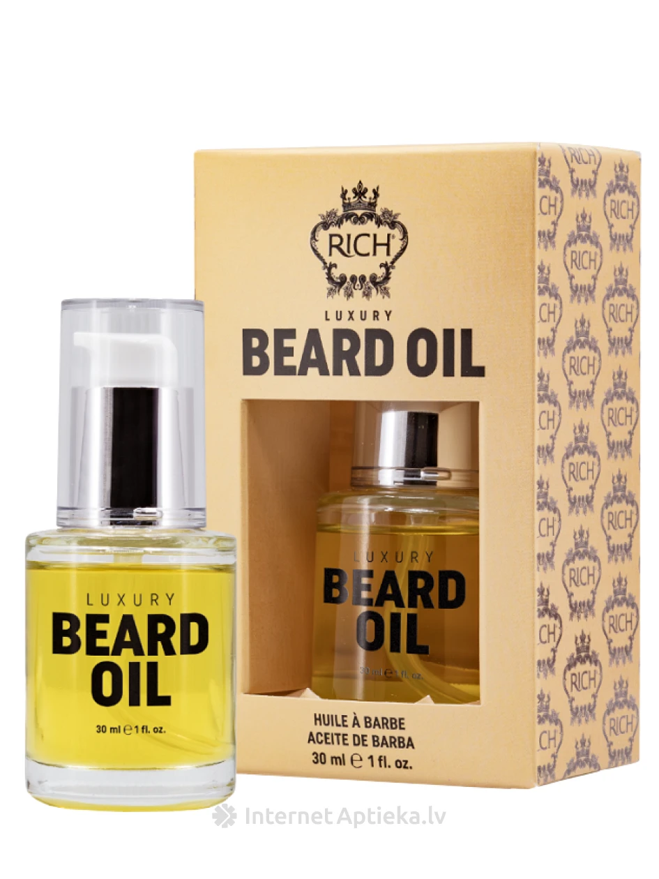 RICH MAN Izsmalcināta bārdas eļļa, 30 ml | internetaptieka.lv