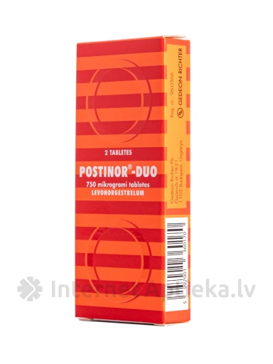 Postinor-Duo, 2 tabletes | internetaptieka.lv