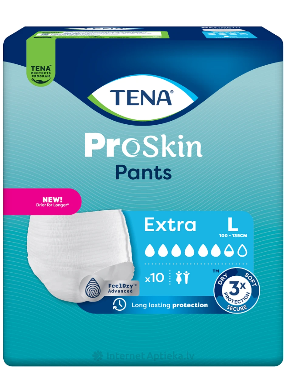 TENA Pants Extra L biksītes, 10 gb. | internetaptieka.lv