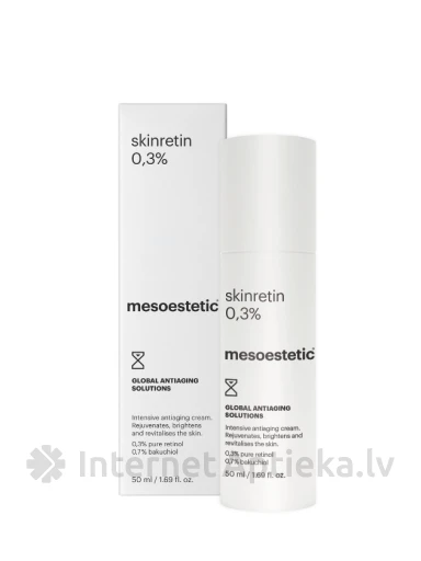 Mesoestetic Skinretin 0.3% intensīvi atjaunojošs nakts krēms ar retinolu un bakučiolu, 50 ml | internetaptieka.lv
