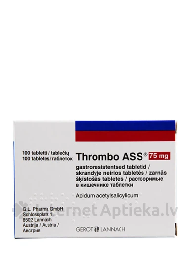 Thrombo ASS 75 mg, 100 tabletes | internetaptieka.lv