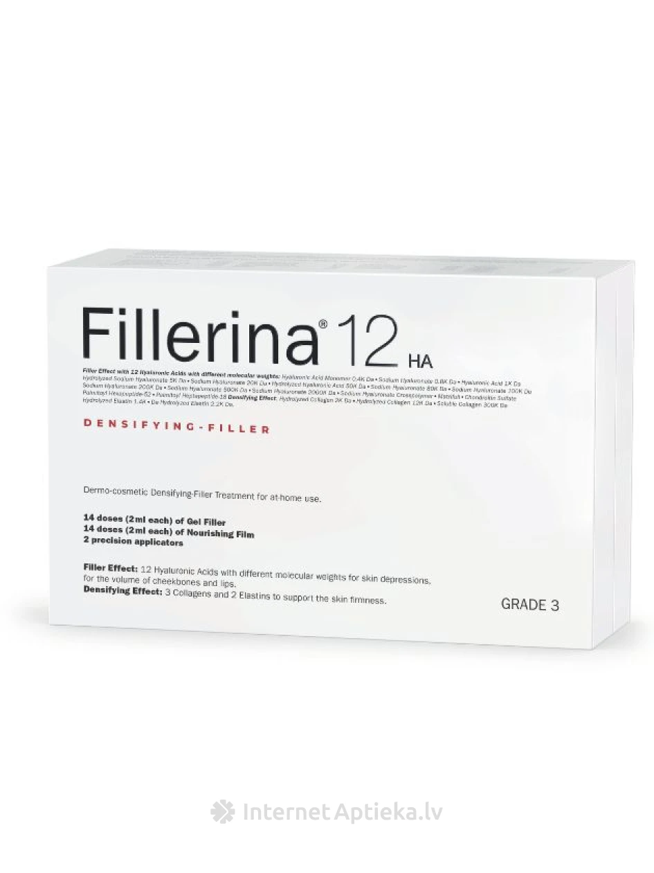 FILLERINA 12HA dermo-kosmētiskās pildvielas komplekts Intensitāte 3, 2x30 ml | internetaptieka.lv