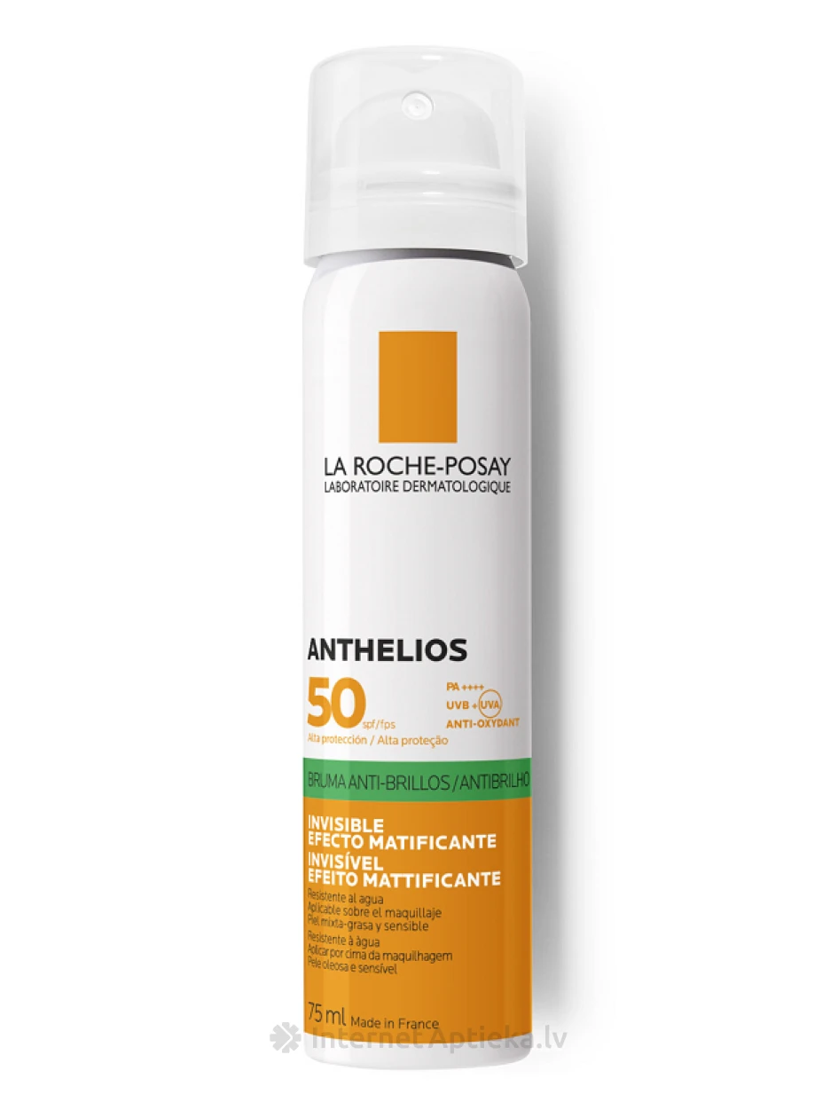 La Roche Posay Anthelios спрей от блеска кожи SPF50, 75 мл | internetaptieka.lv