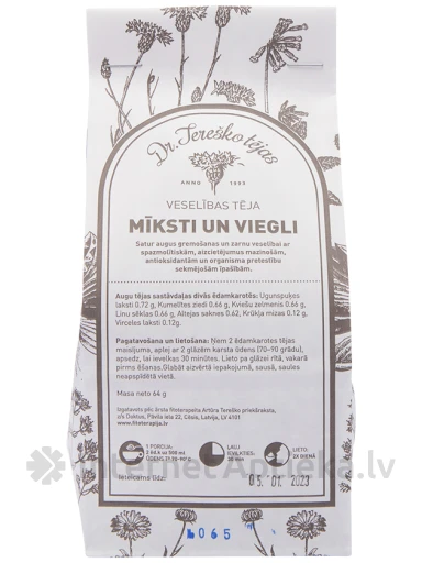 Dr.Tereško tēja Mīksti un viegli, 60 g | internetaptieka.lv