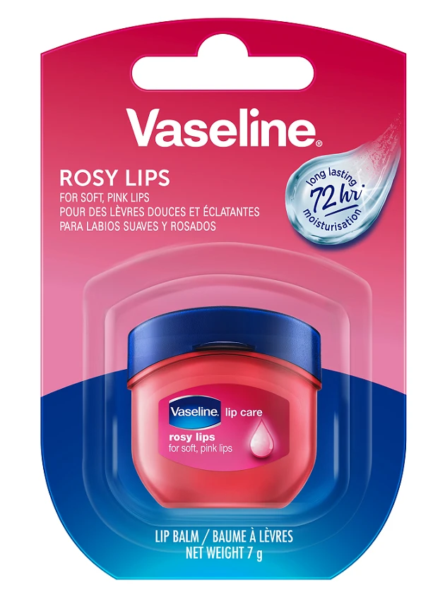 VASELINE Lūpu balzams Rosy, 7 g