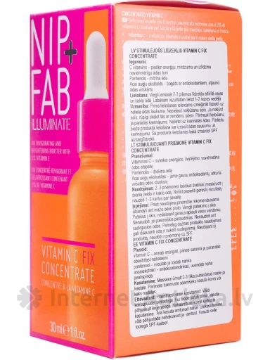 NIP+FAB Vitamin C Fix  serums sejai, 30 ml | internetaptieka.lv