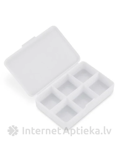 Vitamīnu/ tablešu kastīte ar 6 nodalījumiem | internetaptieka.lv