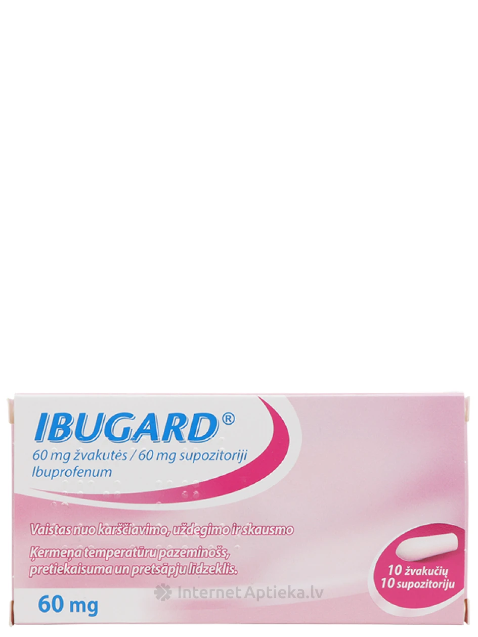 Ibugard 60 mg, 10 suposiiti | internetaptieka.lv
