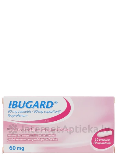 Ibugard 60 mg, 10 suposiiti | internetaptieka.lv