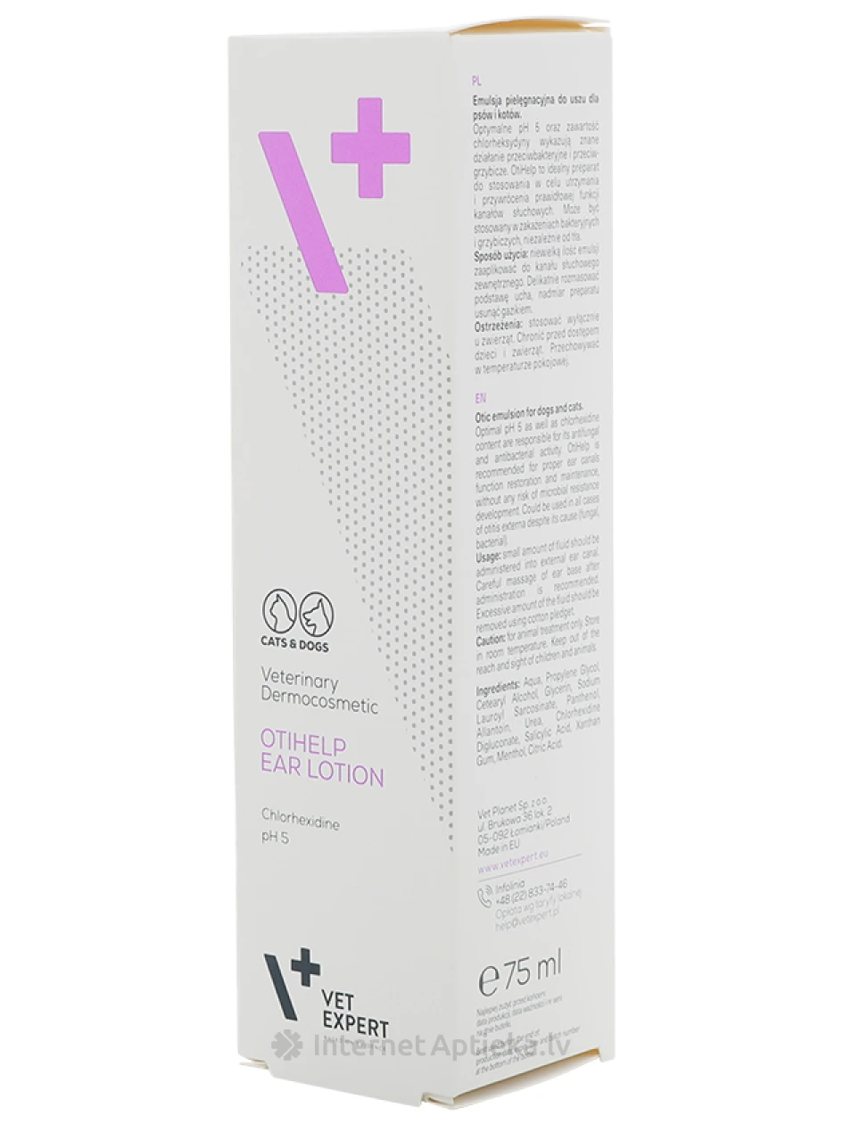 VetExpert Otihelp kõrvakreem koertele ja kassidele, 75 ml | internetaptieka.lv