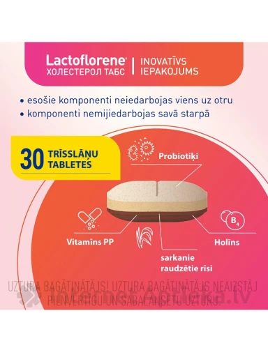 Laktofloreen kolesterool 1,6 g, 30 tabletti | internetaptieka.lv