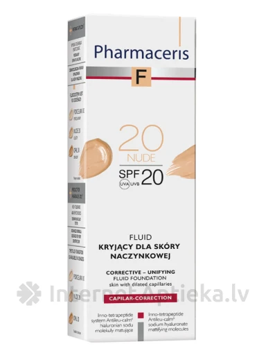 Pharmaceris F CAPILAR-CORRECTION тональный крем SPF20 nude 20, 30 мл | internetaptieka.lv