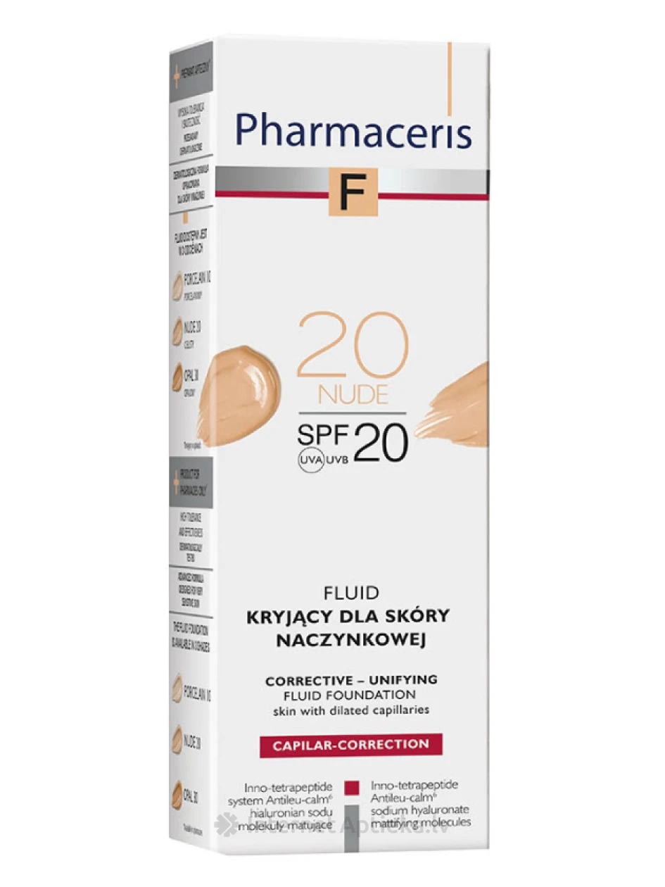 Pharmaceris F CAPILAR-CORRECTION tonālais krēms SPF20 nude 20, 30 ml | internetaptieka.lv