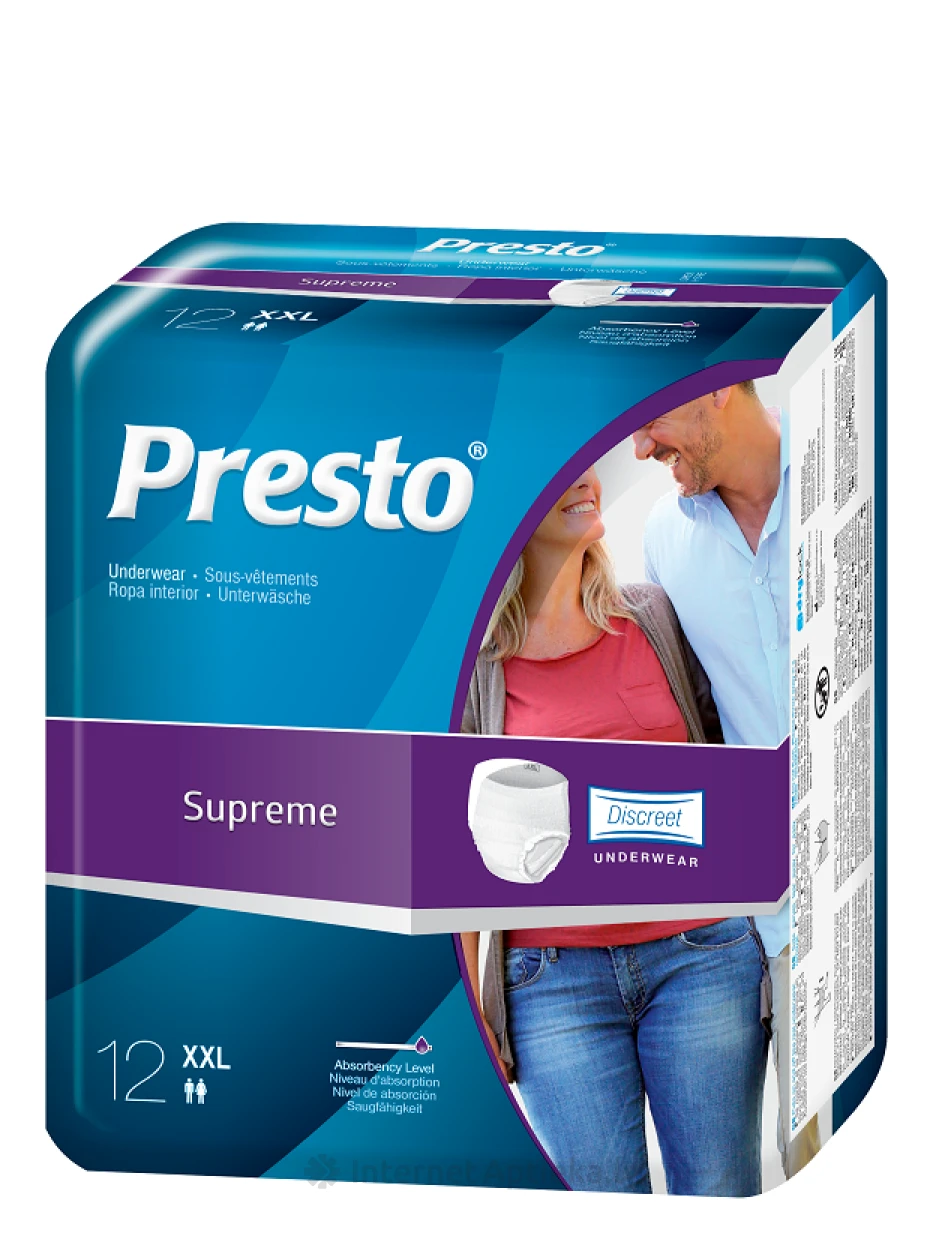 PRESTO Supreme Pant XXL подгузники, 12 шт. | internetaptieka.lv