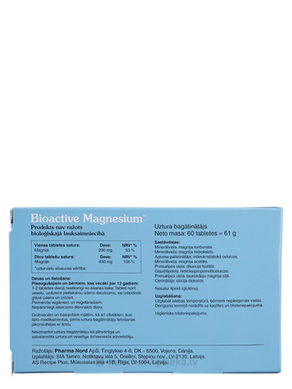BioActive Magnesium, N60 | internetaptieka.lv