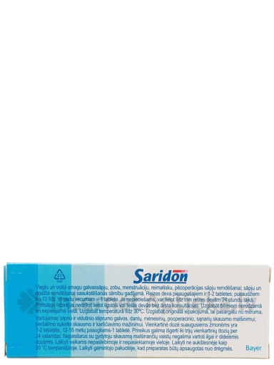 Saridon, 10 tabletes | internetaptieka.lv