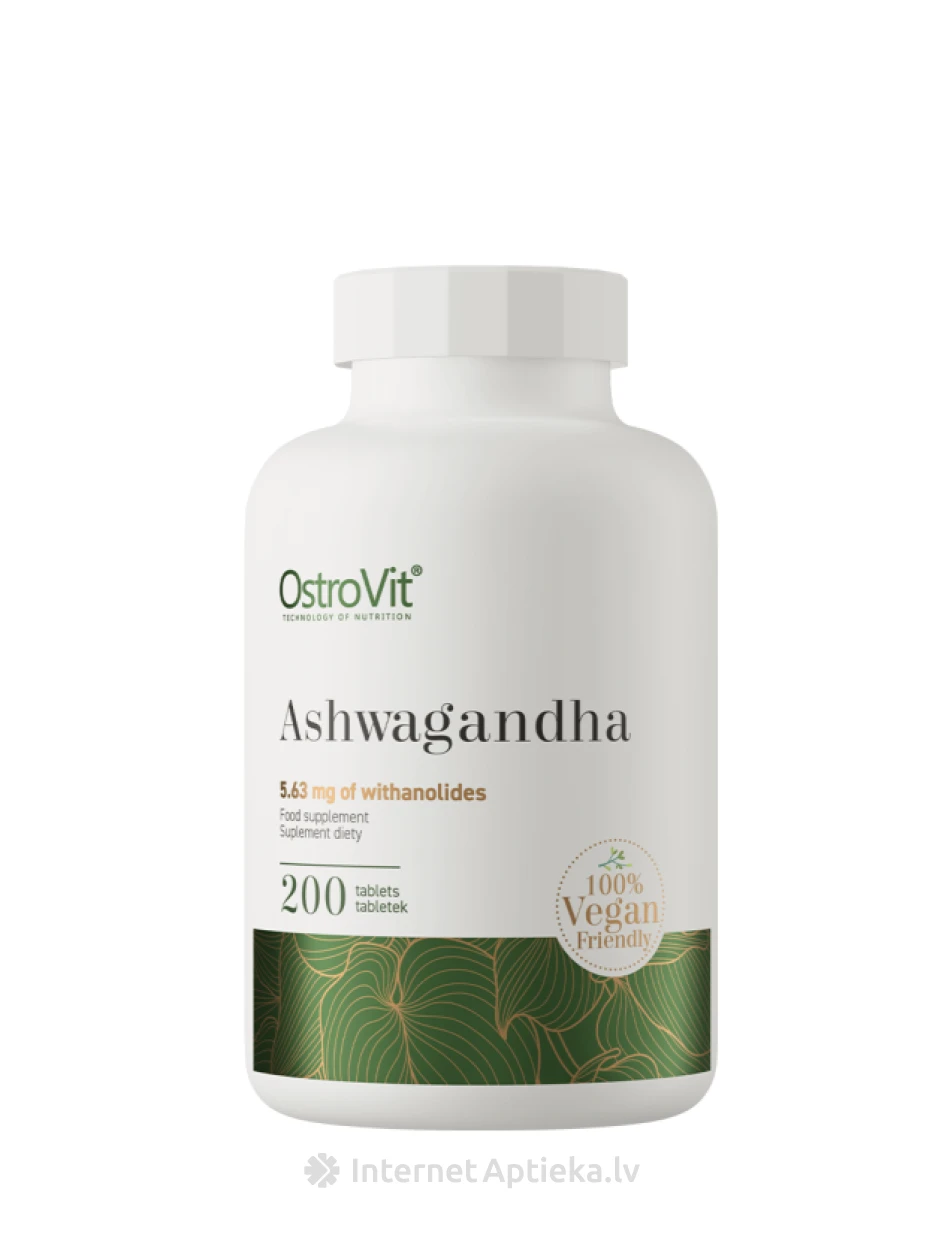 OstroVit Tabletes Ashwagandha, 200 gb. | internetaptieka.lv