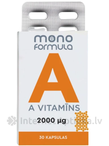 Mono Formula - A vitamīns, 30 kapsulas | internetaptieka.lv