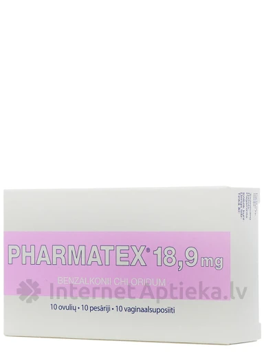 Pharmatex 18.9 mg, 10 pesāriji | internetaptieka.lv