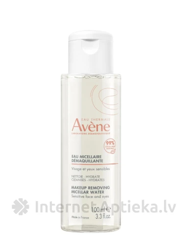 AVENE Micellaarne vesi kosmeetika eemaldamiseks, 100 ml | internetaptieka.lv