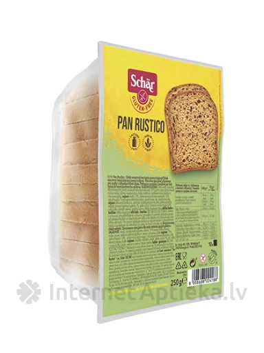 Schär Pan Rustico bezglutēna tumšā graudu maize šķēlēs, 250 g | internetaptieka.lv