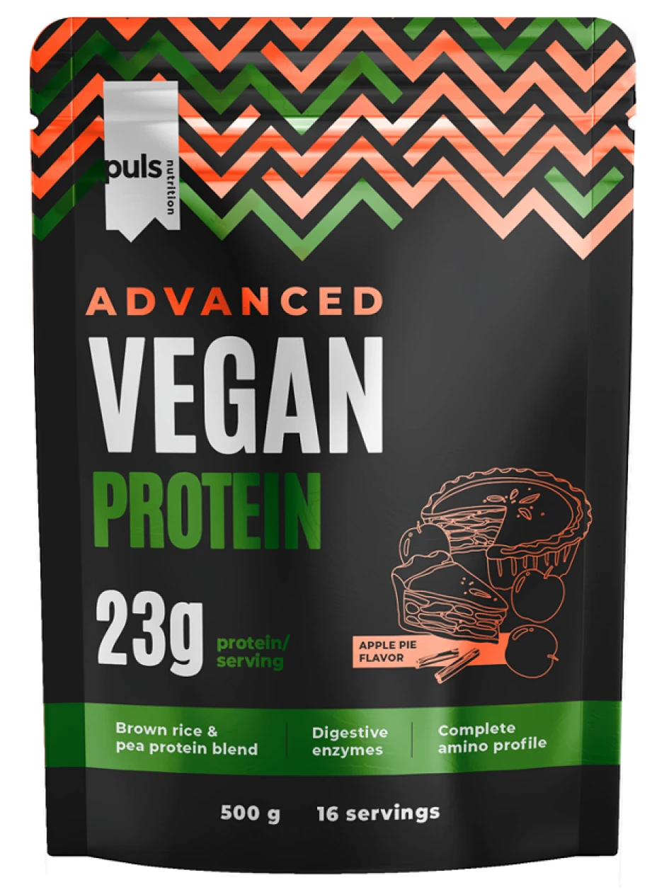 Puls Advanced Apple Pie vegānu proteīna pulveris, 500 g | internetaptieka.lv