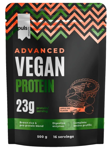 Puls Advanced Apple Pie vegānu proteīna pulveris, 500 g | internetaptieka.lv