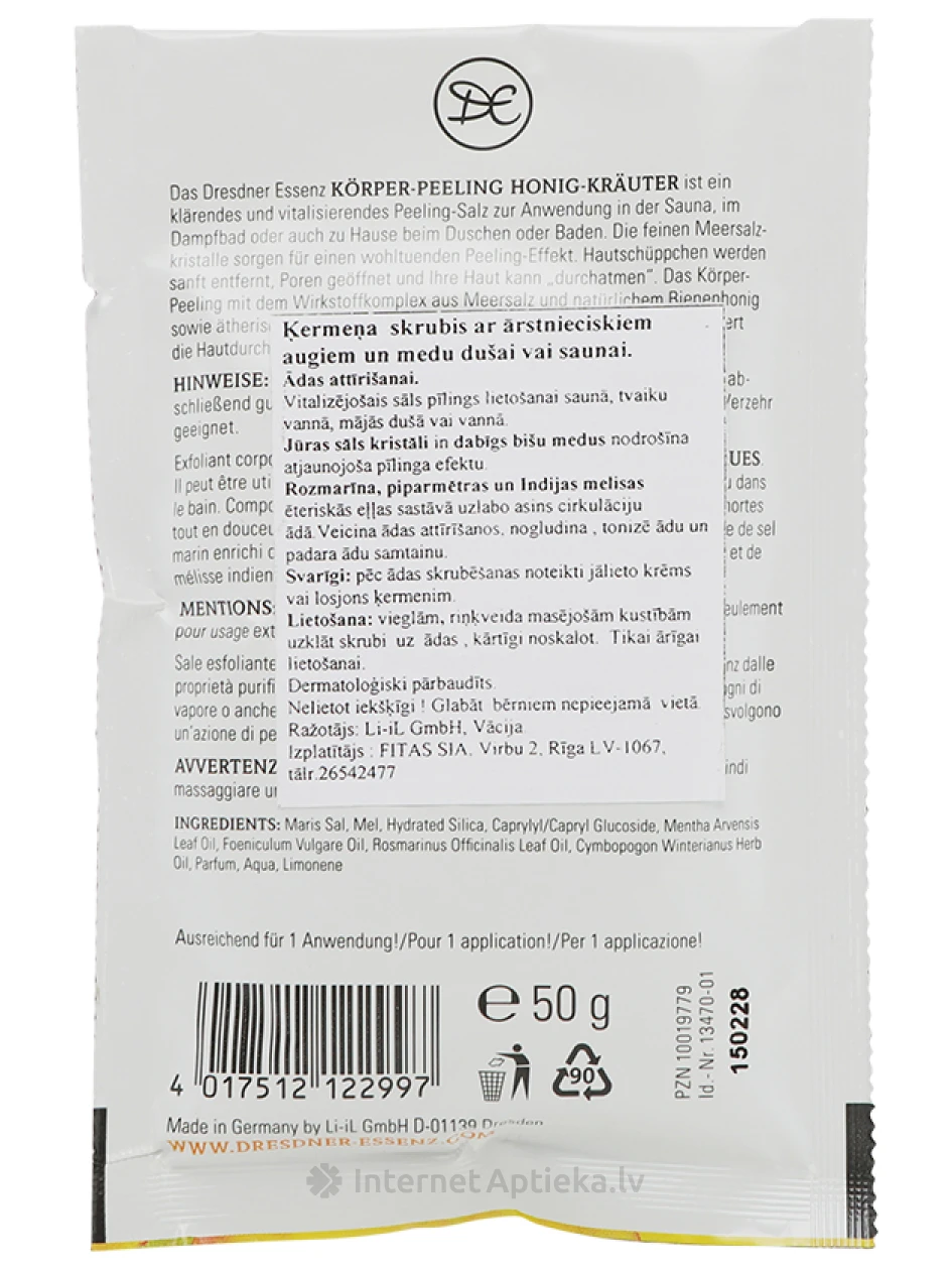 Dresdner Essenz medus skrubis, 50 g | internetaptieka.lv