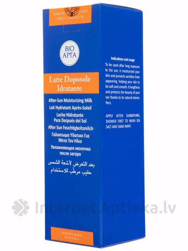 Bioapta Aptasol Idratante mitrinošs pieniņš pēc saules, 125 ml | internetaptieka.lv