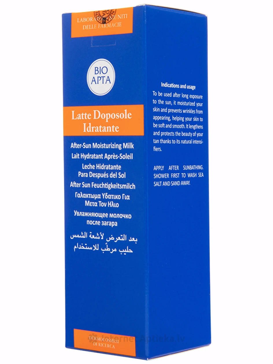 Bioapta Aptasol Idratante увлажняющее молочко после загара, 125 мл | internetaptieka.lv