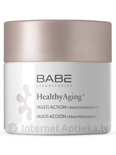 BABĒ HEALTHY AGING+ DAUDZFUNKCIONĀLS KRĒMS NOBRIEDUŠAI ĀDAI, 50 ml | internetaptieka.lv