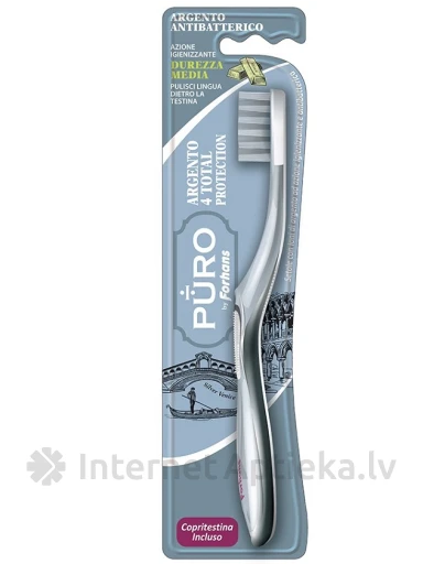Puro Argento4TotalProtection zobu birste | internetaptieka.lv