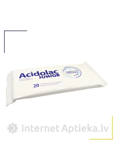 Acidolac® JUNIOR, 20 košļājamas tabletes | internetaptieka.lv