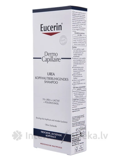 Eucerin Dermo Capillaire Urea 5% щадящий Шампунь, 250 мл | internetaptieka.lv