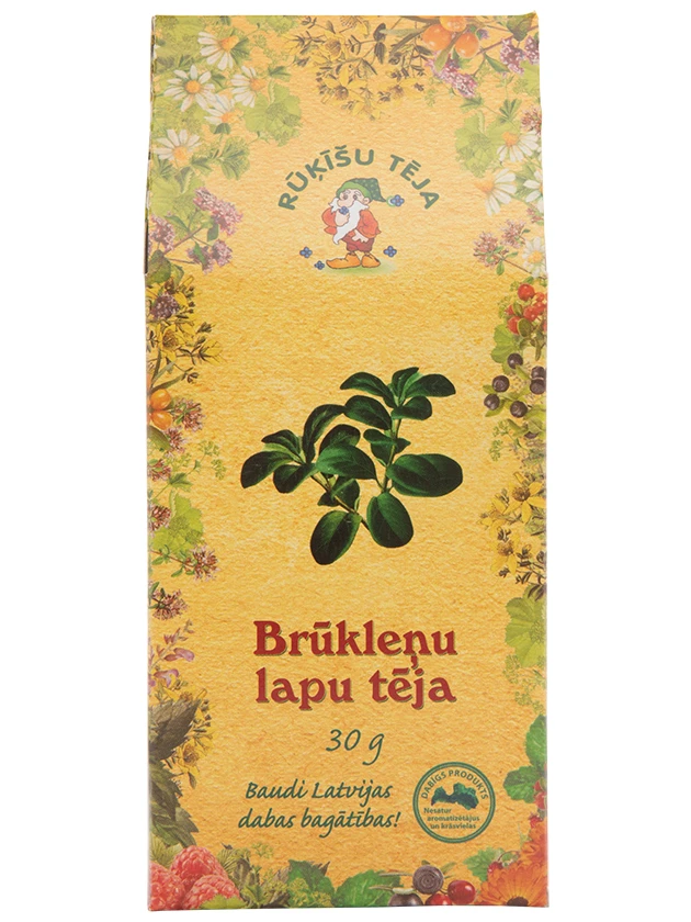 Rūķīšu Brūkleņu lapu tēja, 30 g