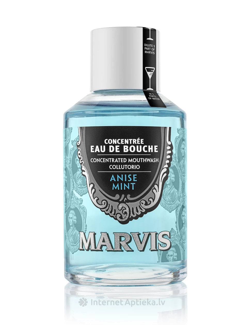 MARVIS средство для полоскания рта со вкусом аниса и мяты, 120 мл | internetaptieka.lv