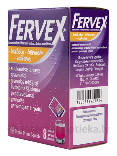 Fervex bērniem, 8 paciņas | internetaptieka.lv