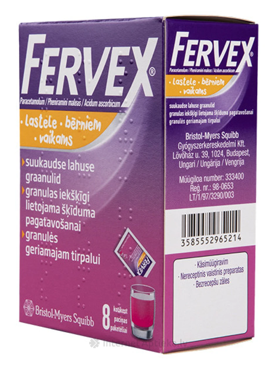 Fervex lastele, 8 pakki | internetaptieka.lv