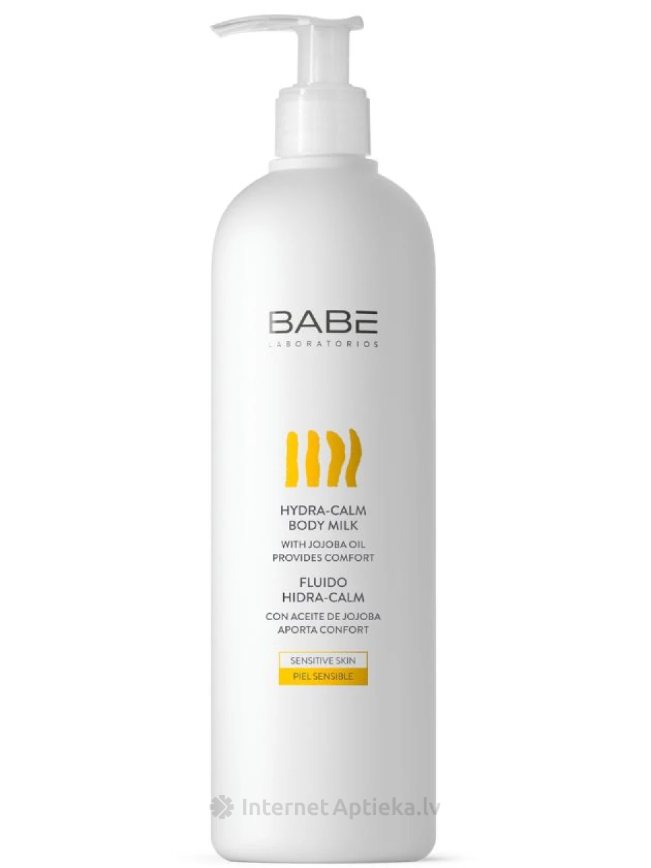 Babē Hydra-Calm ķermeņa pieniņš, 500 ml | internetaptieka.lv