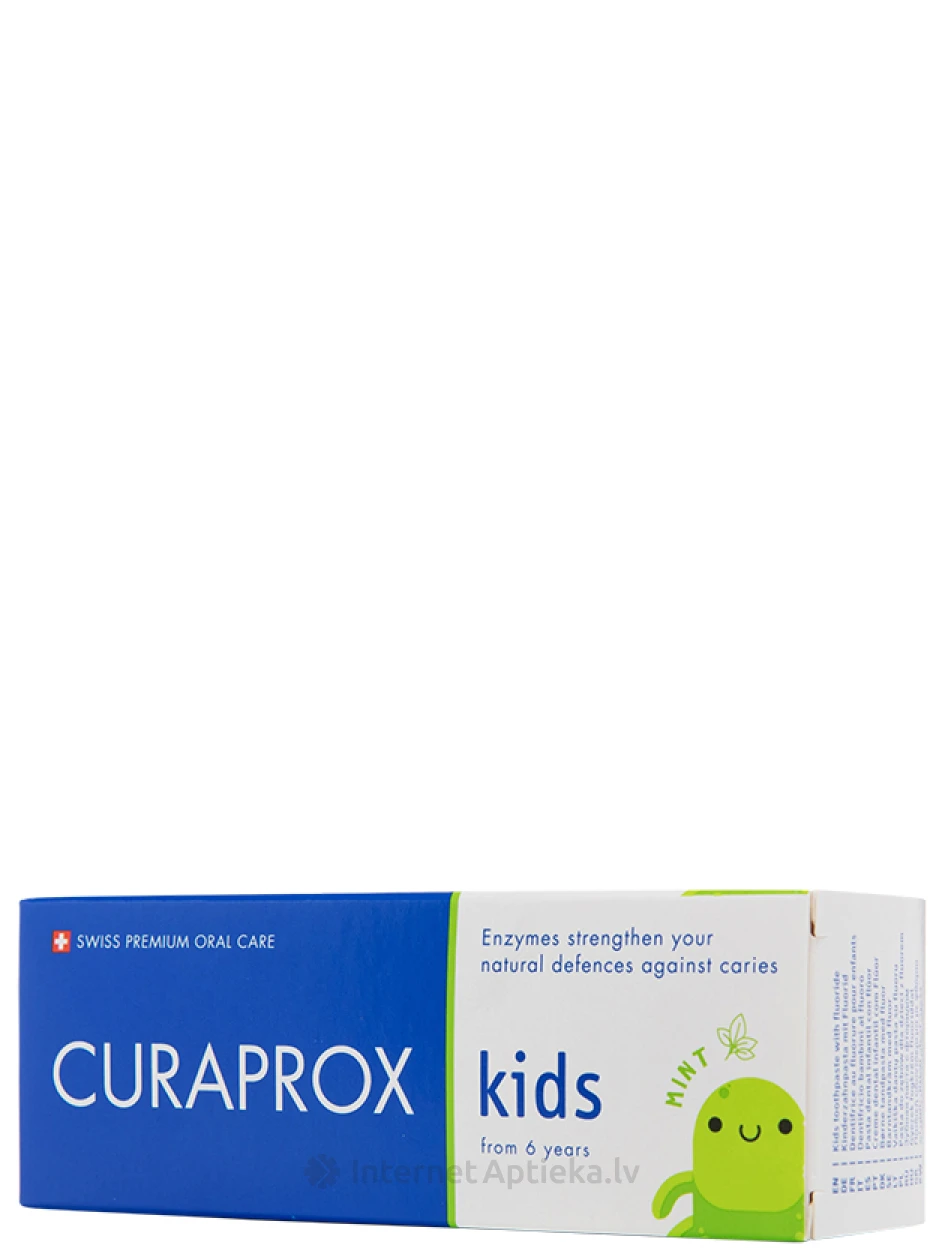 Curaprox laste hambapasta piparmündi maitsega, fluoriidisisaldusega 1450 ppm, 60 ml | internetaptieka.lv