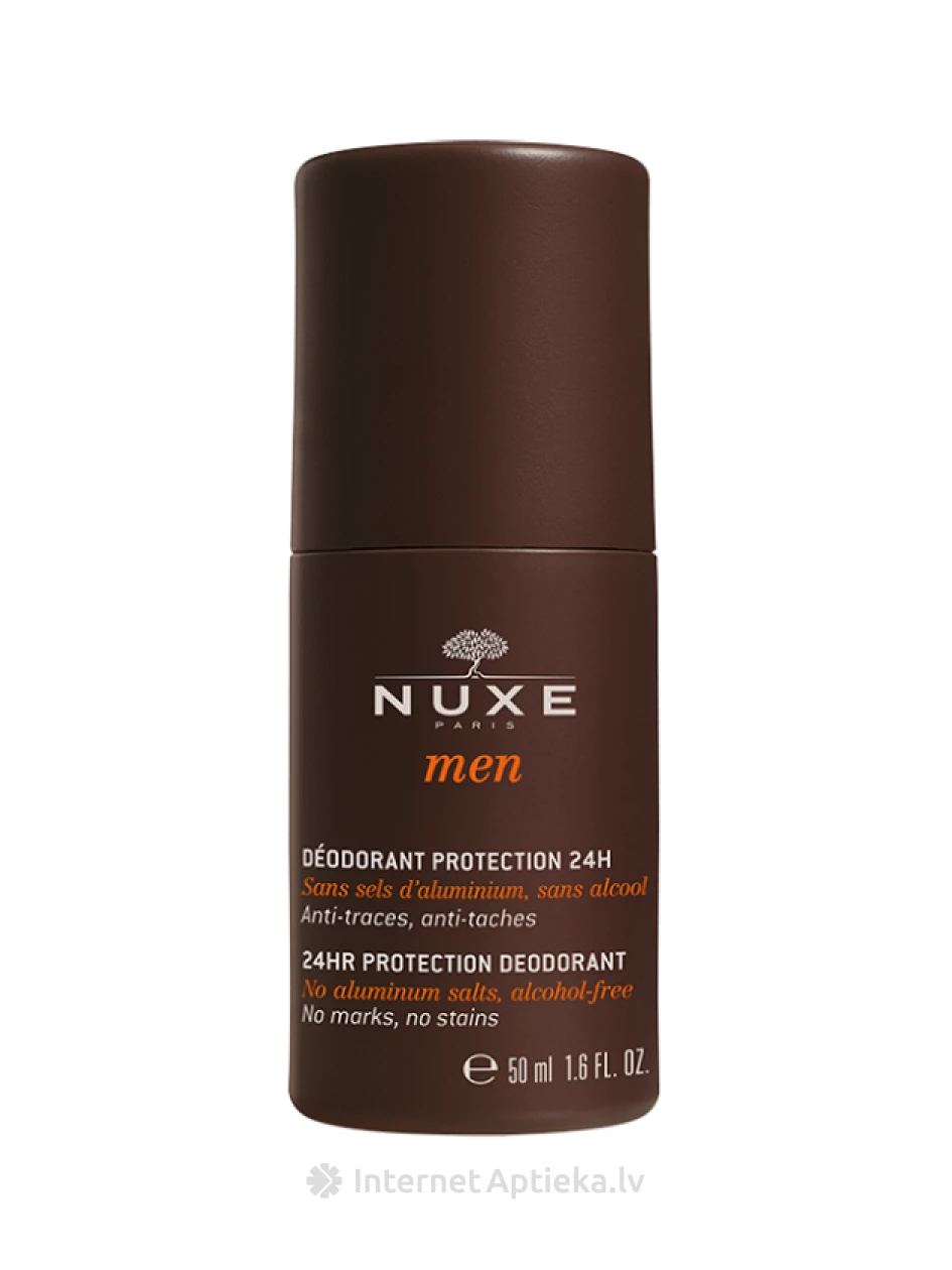 24 с защищающий дезодорант NUXE MEN 24HR Protection, 50 мл | internetaptieka.lv