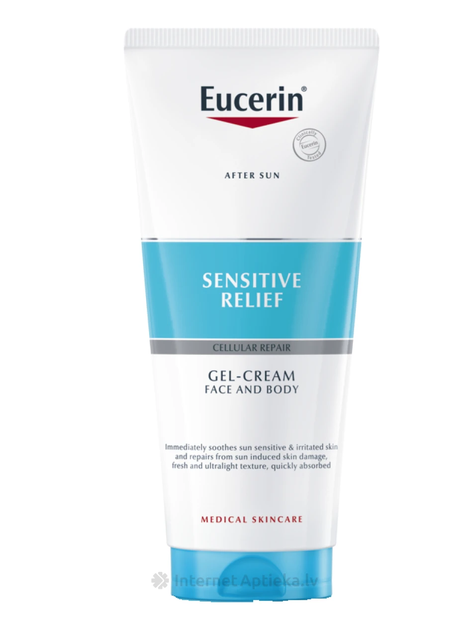 Eucerin jautriai odai skirtas gelinis kremas po saulės, 200 ml | internetaptieka.lv