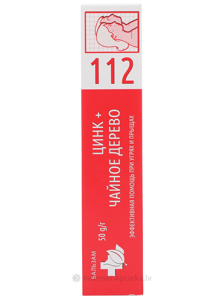 112 Tējaskoks + Cinks, krēms, 50 g | internetaptieka.lv