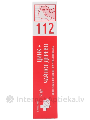 112 Tējaskoks + Cinks, krēms, 50 g | internetaptieka.lv