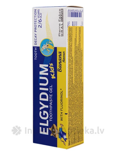 Elgydium Kids hambapasta lastele vanuses 2-6 aastat, banaan, 50 ml | internetaptieka.lv