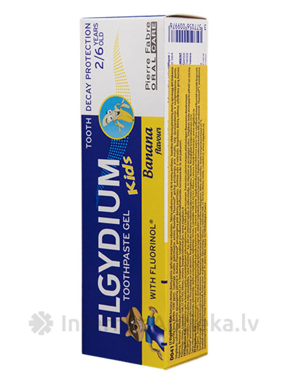 Elgydium Kids hambapasta lastele vanuses 2-6 aastat, banaan, 50 ml | internetaptieka.lv