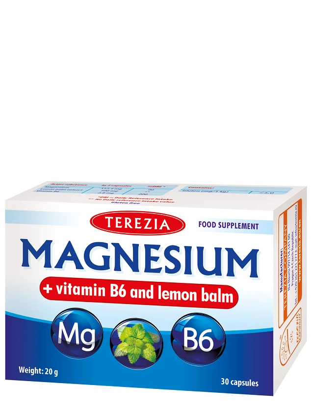 Terezia Magnijs + vitamīns B6 un melisa, 30 kapsulas
